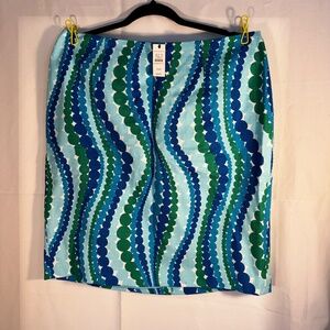 Fun & Vibrant Talbots Blue/Green Skirt – Size 14WP